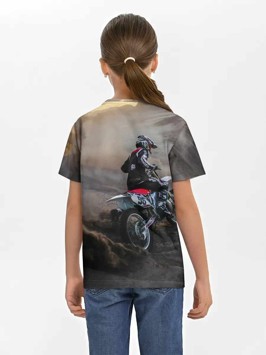 Детская базовая футболка / Душа питбайкера