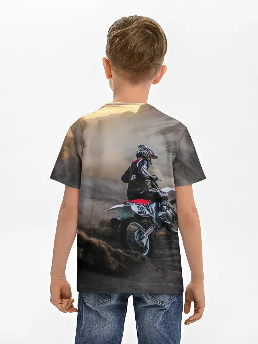 Детская базовая футболка / Душа питбайкера