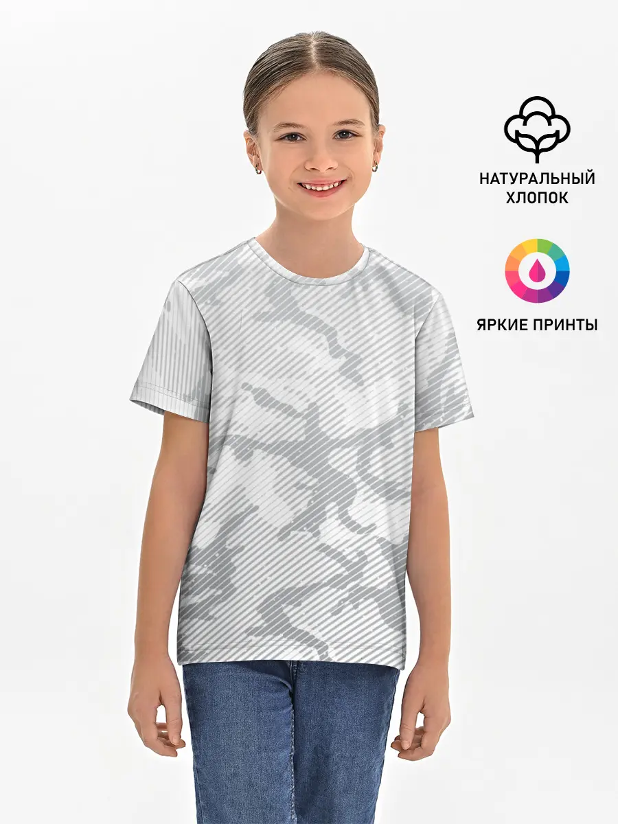 Детская базовая футболка / Lite Camouflage Lines