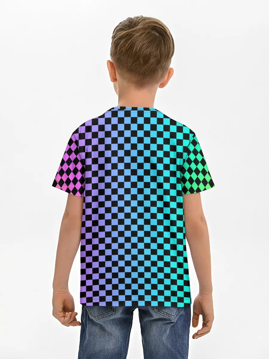 Детская базовая футболка / Checkerboard Color