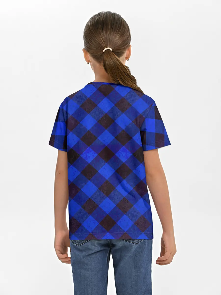 Детская базовая футболка / В клетку