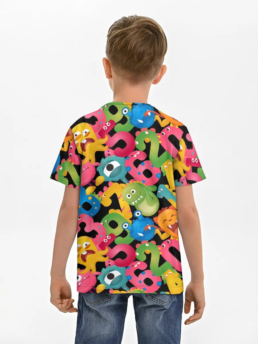 Детская базовая футболка / Monstry с цифрами