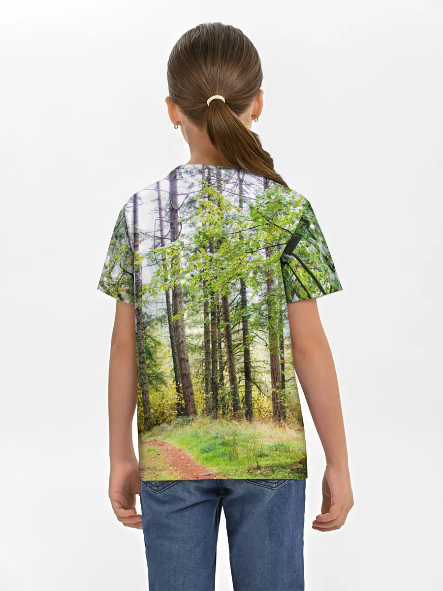 Детская базовая футболка / Лес мой храм