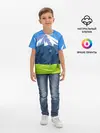 Детская базовая футболка / Горы пейзаж природа вектор