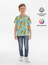 Детская базовая футболка / Рычащие Тигры Паттерн