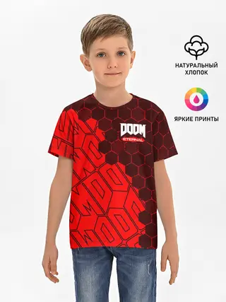 Детская базовая футболка / DOOM ETERNAL / ДУМ ЭТЕРНАЛ