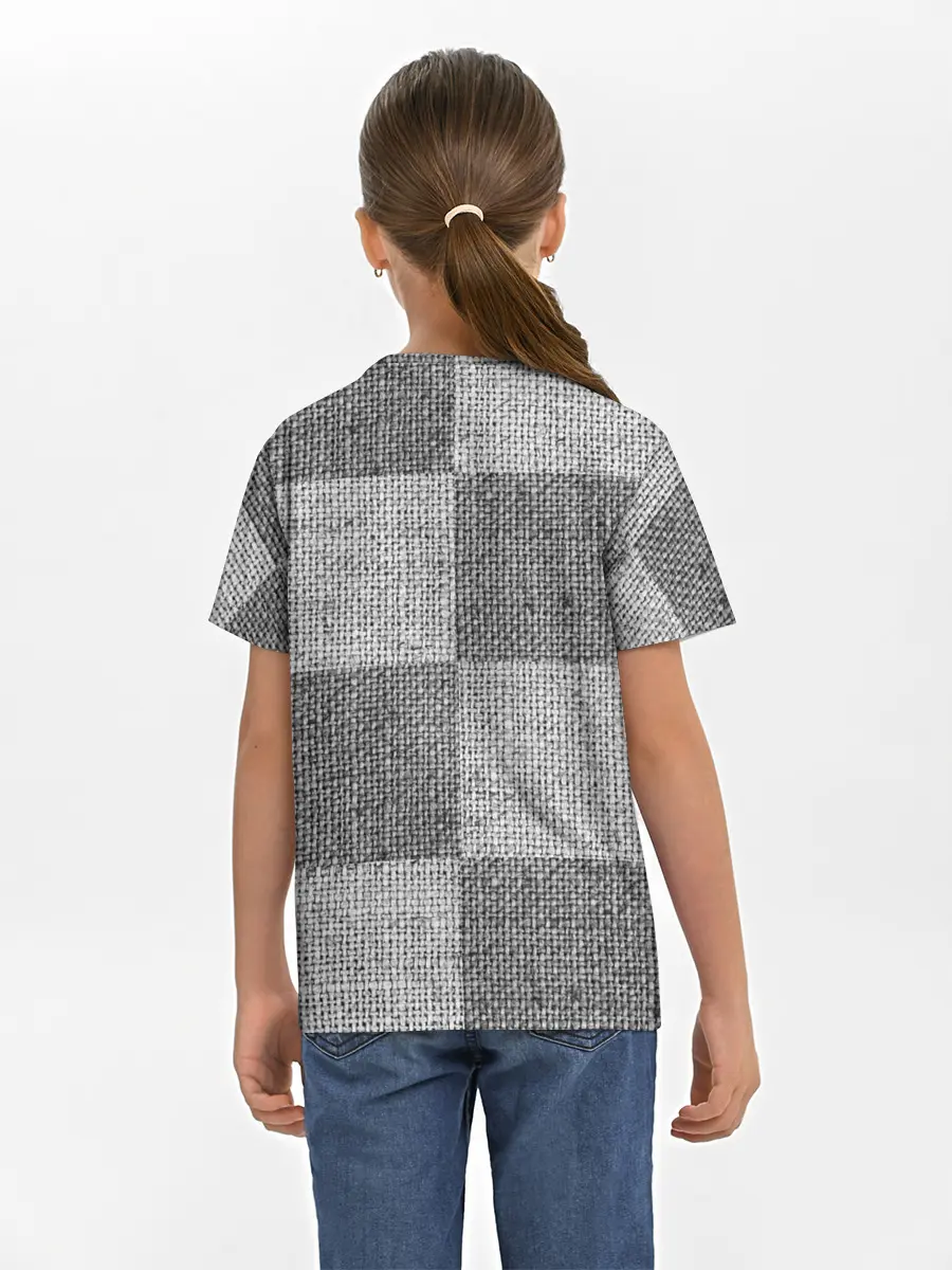 Детская базовая футболка / Denim Patchwork