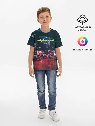 Детская базовая футболка / Cyberpunk 2077