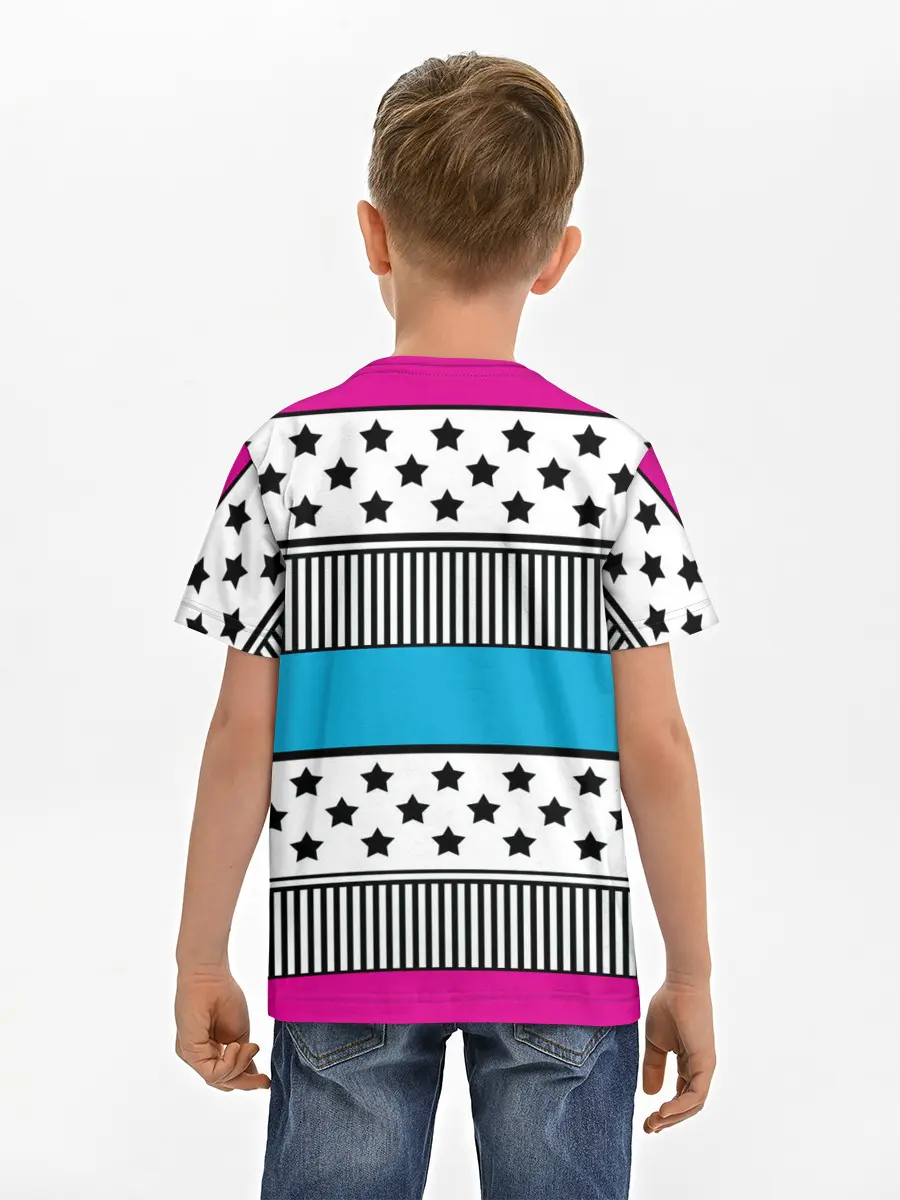 Детская базовая футболка / Молодежный современный узор