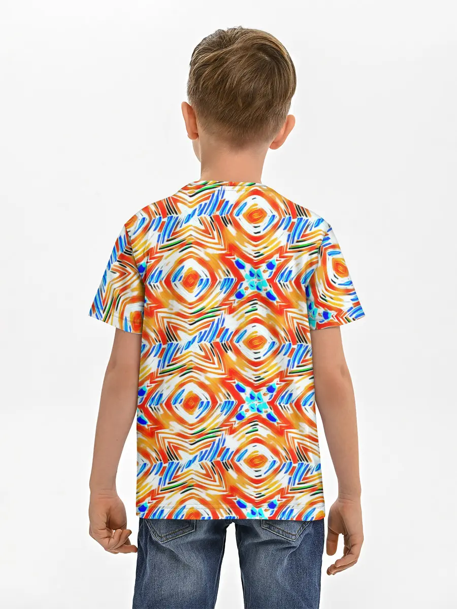 Детская базовая футболка / Летний абстрактный узор