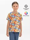 Детская базовая футболка / Летний абстрактный узор