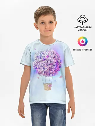 Детская базовая футболка / Air flowers