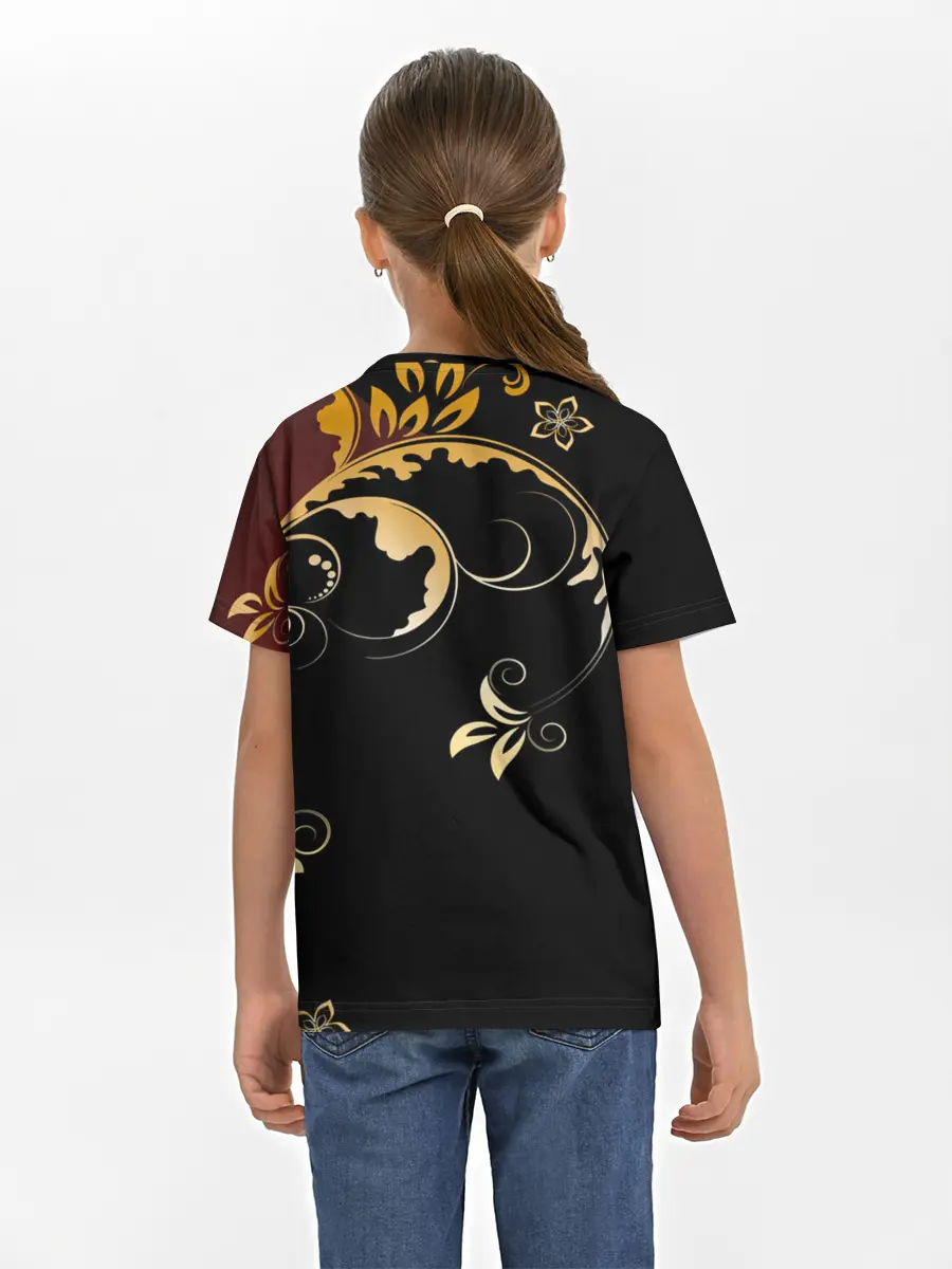 Детская базовая футболка / Узор - Хохлома