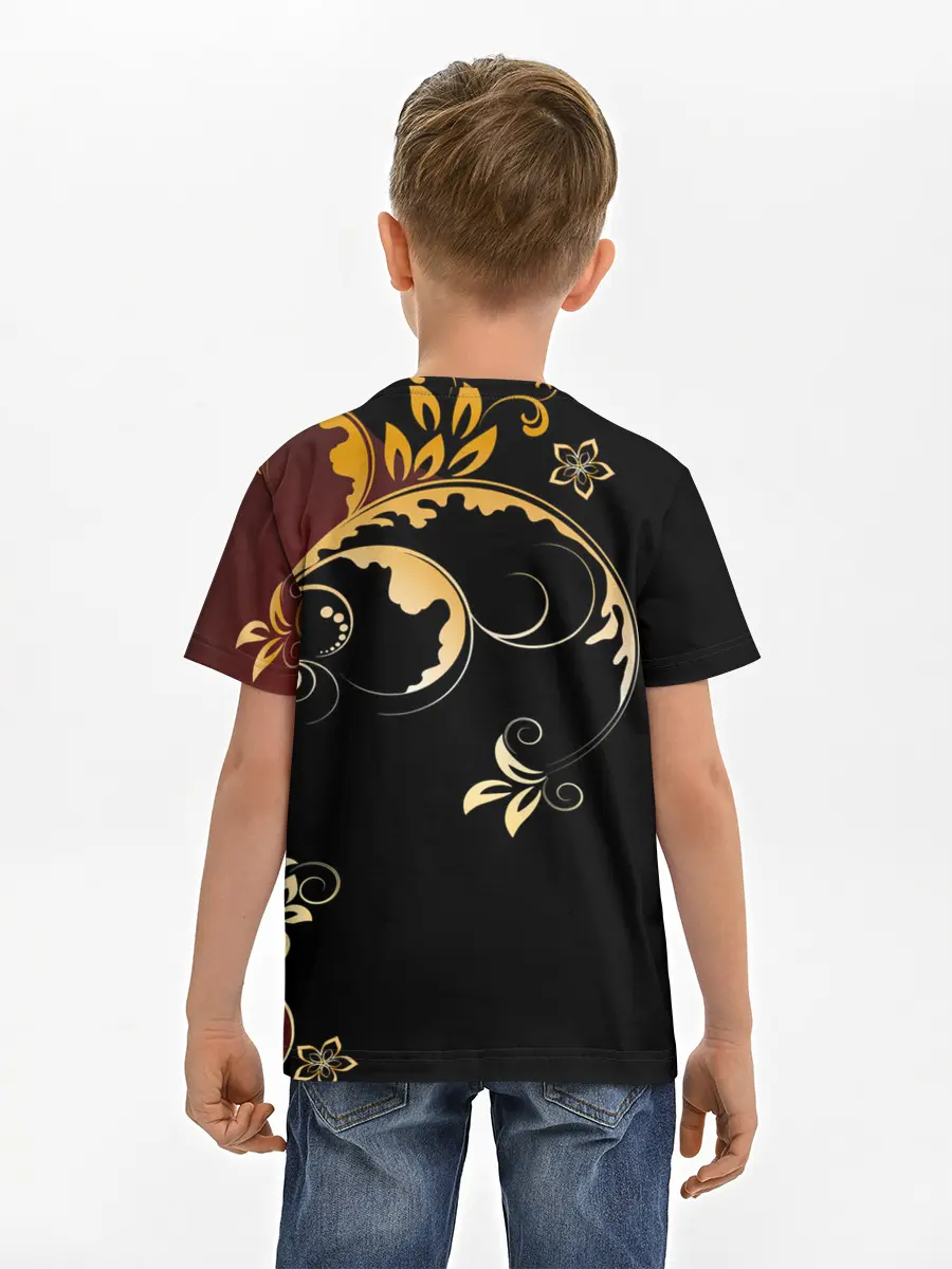 Детская базовая футболка / Узор - Хохлома