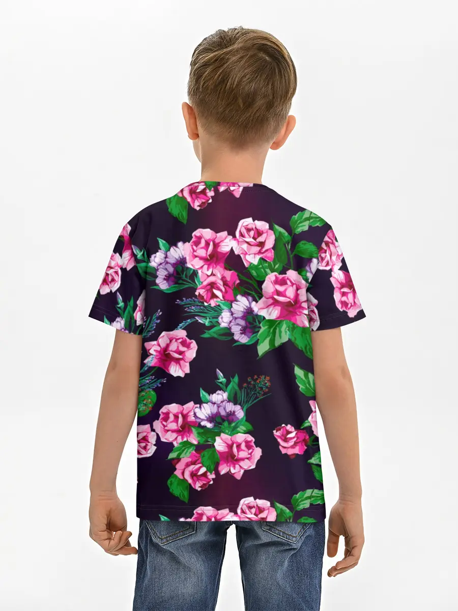 Детская базовая футболка / Розы