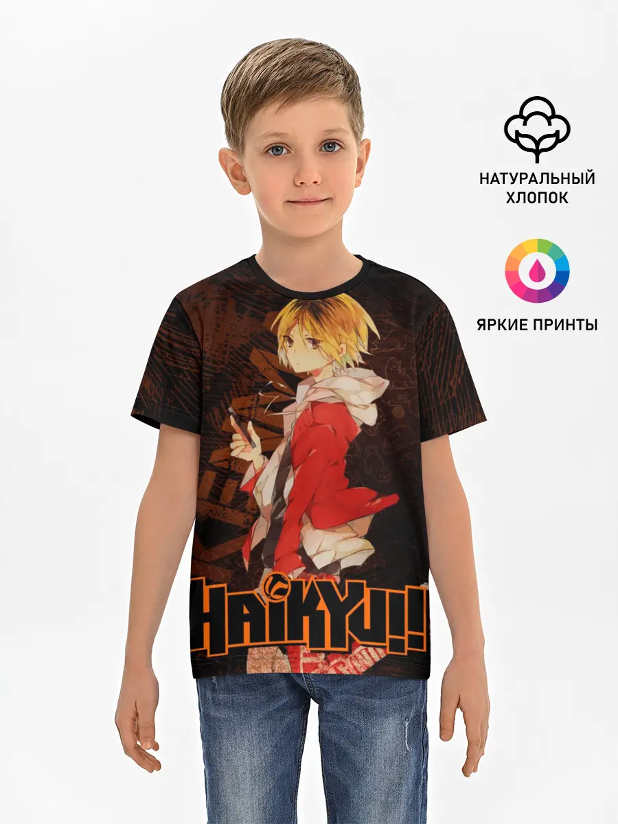 Детская базовая футболка / Кенма Козуме