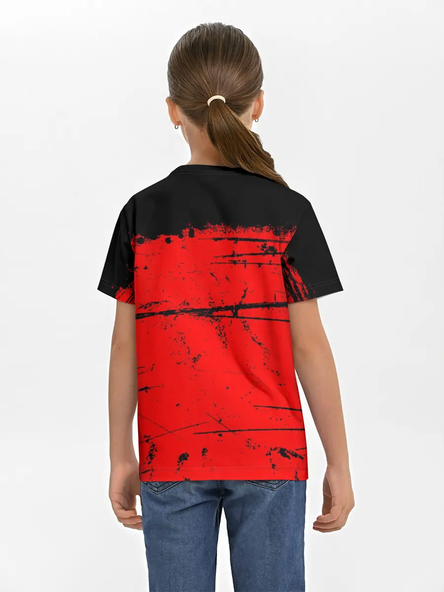 Детская базовая футболка / КРАСНЫЙ ГРАНЖ | RED GRUNGE