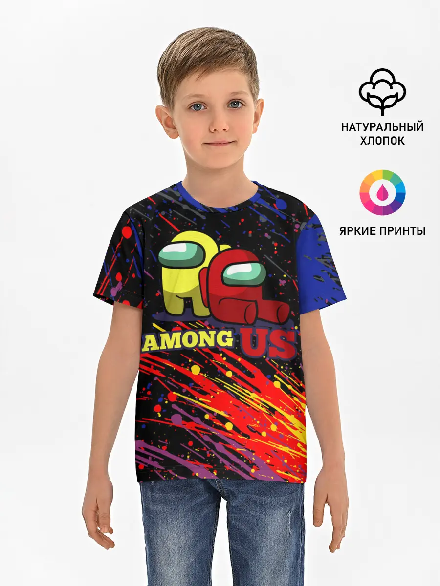 Детская базовая футболка / AMONG US.