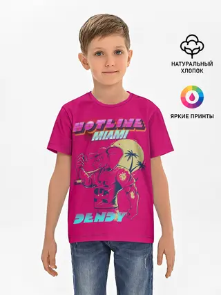 Детская базовая футболка / Hotline Miami