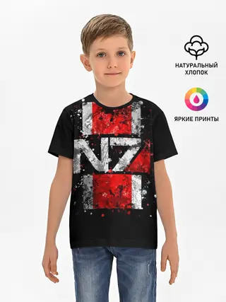 Детская базовая футболка / Mass Effect N7