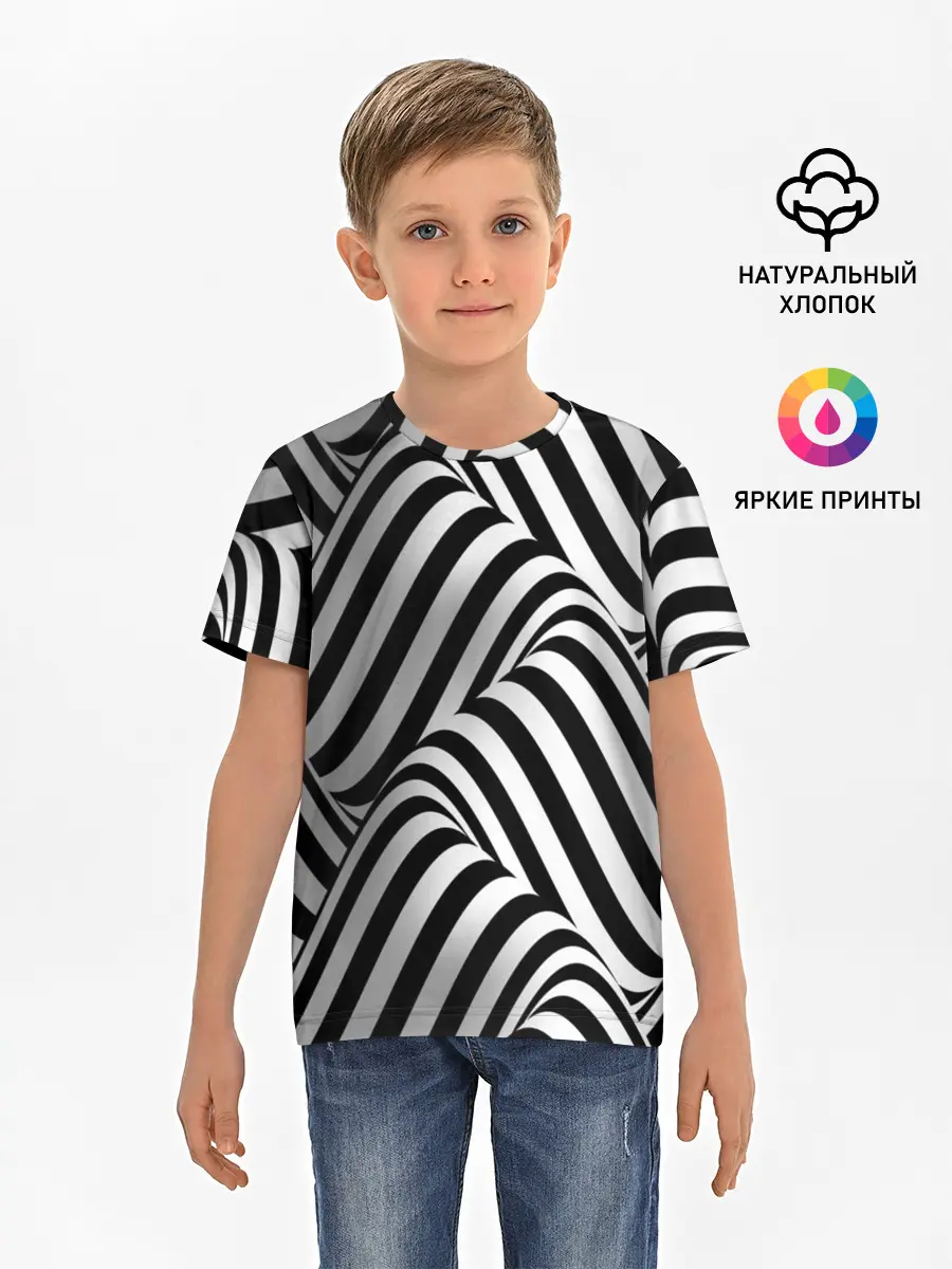 Детская базовая футболка / 3D Иллюзия