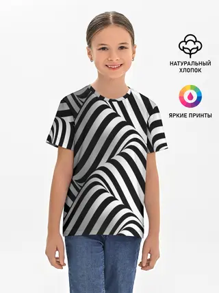 Детская базовая футболка / 3D Иллюзия