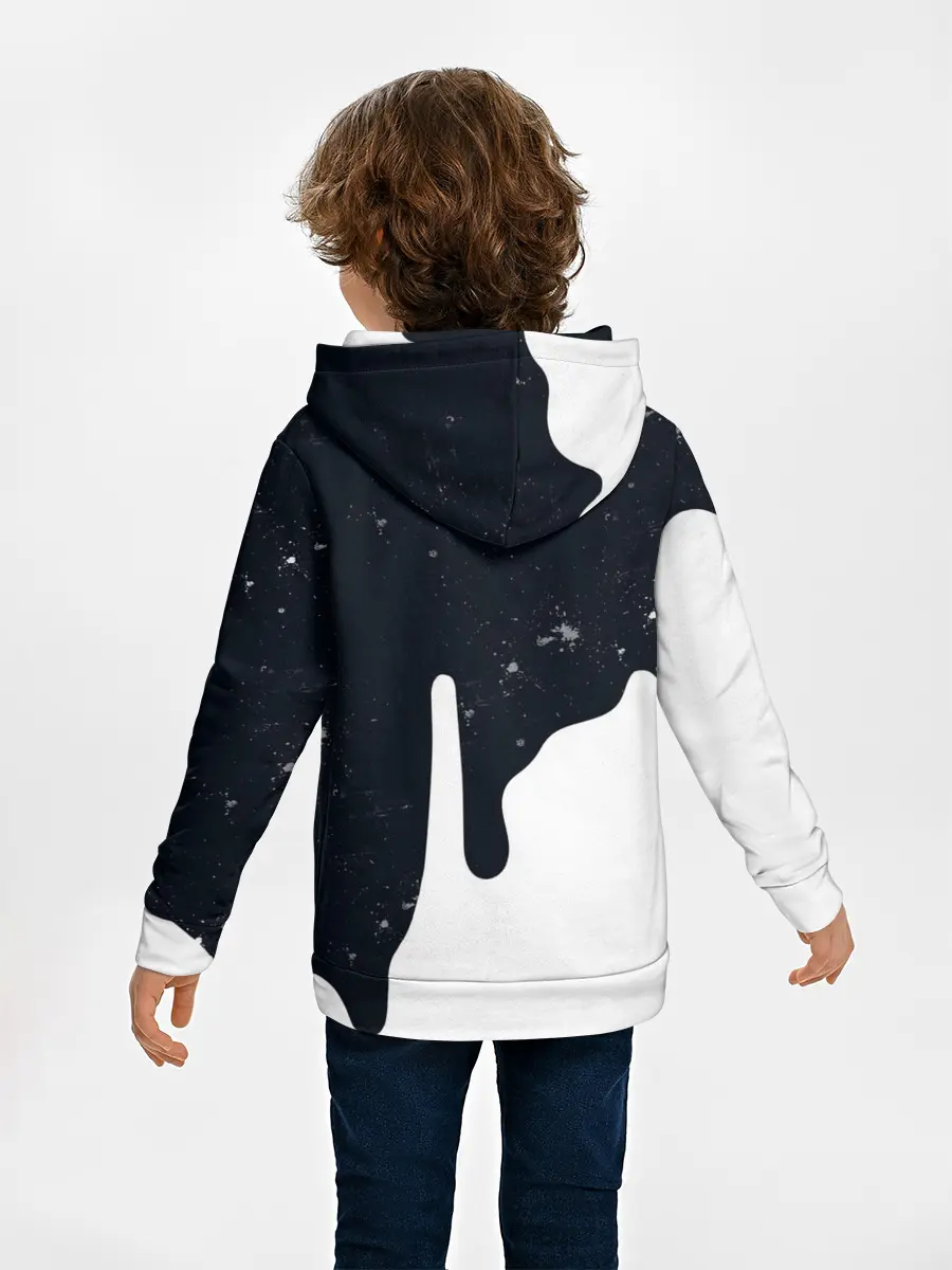 Детское худи / Черно-белый