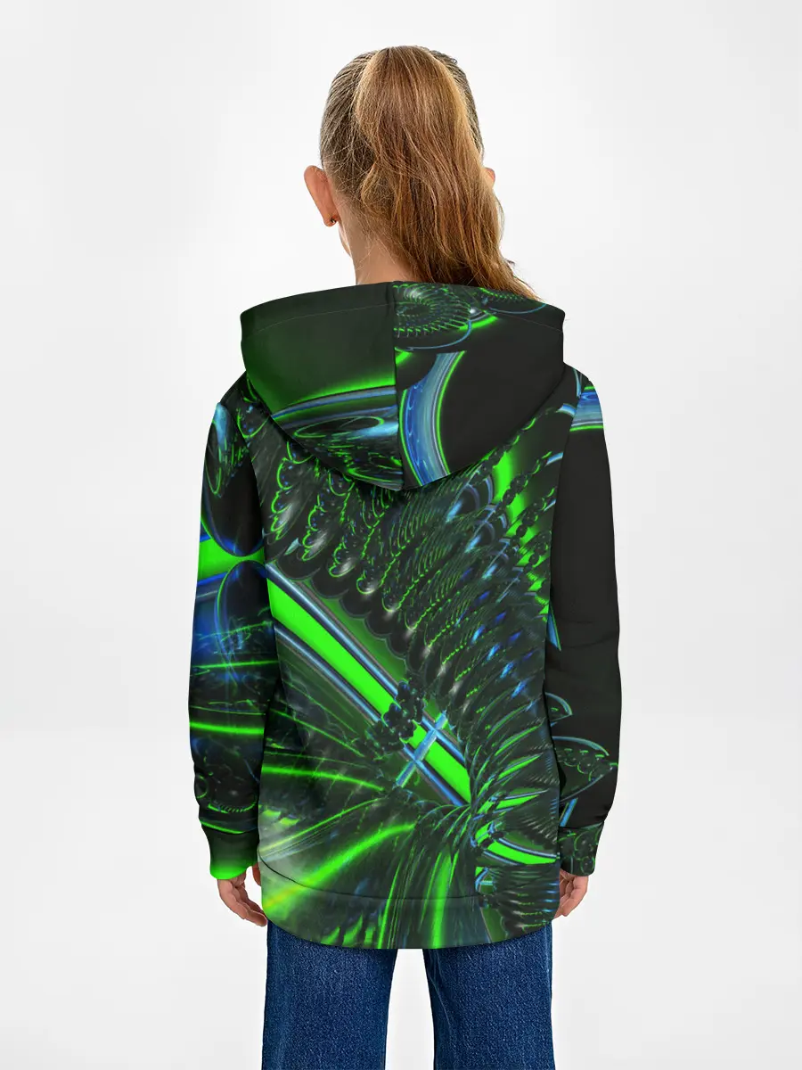 Детское худи / DIGITAL NEON GREEN