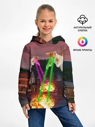 Детское худи / Кошачья Атака!