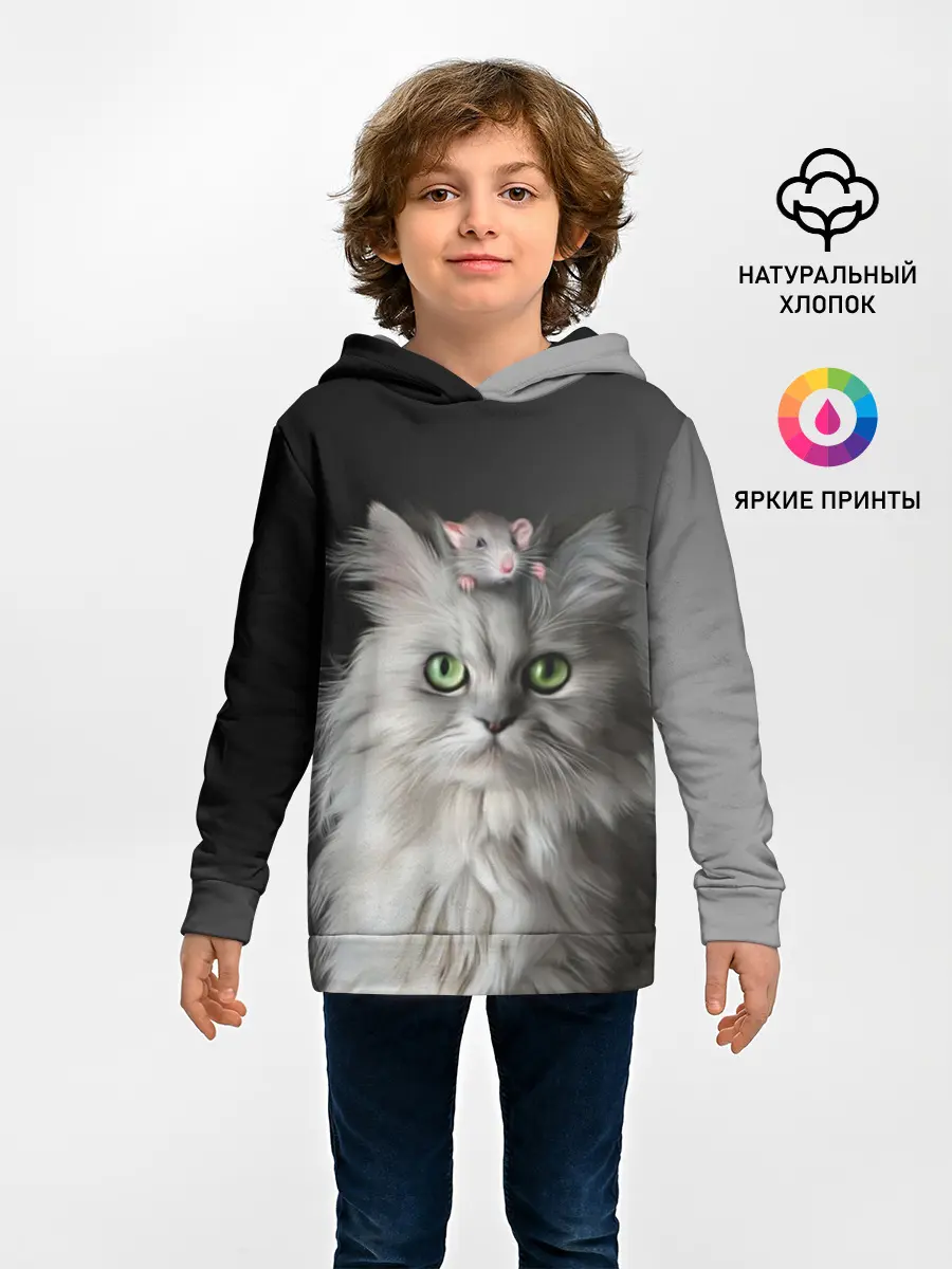 Детское худи / Кот и мышка