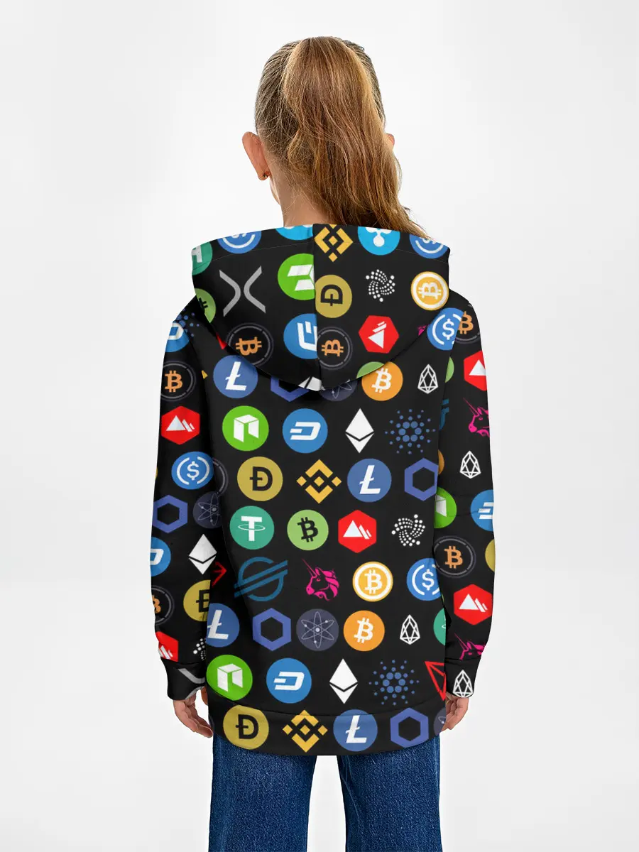 Детское худи / ЛОГОТИПЫ КРИПТОВАЛЮТ | CRYPTOCURRENCIES