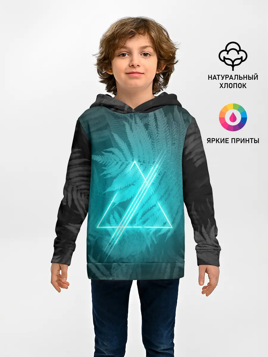Детское худи / Neon light blue