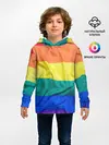 Детское худи / Радуга - мятая ткань полотно
