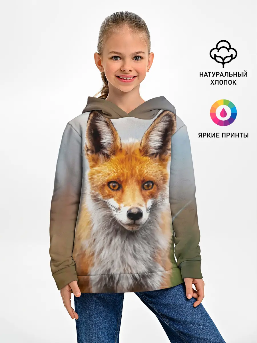 Детское худи / рыжая лисица
