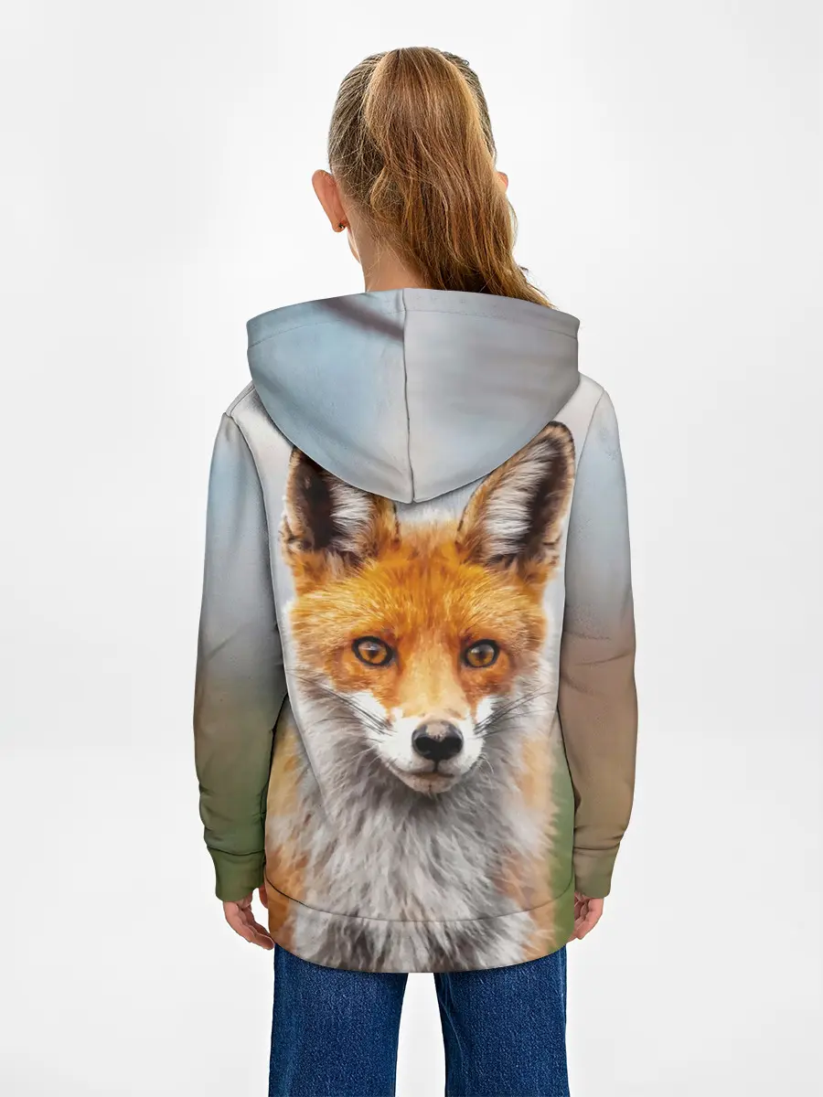 Детское худи / рыжая лисица