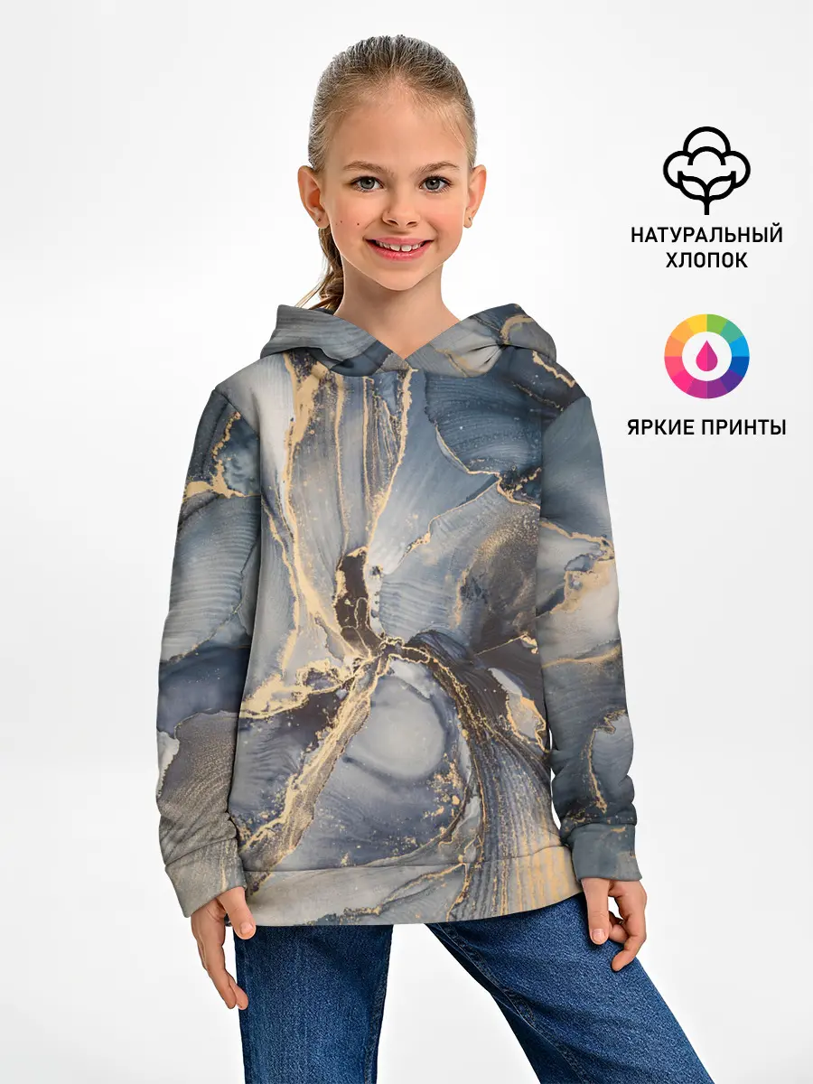 Детское худи / Fluid art ink mix