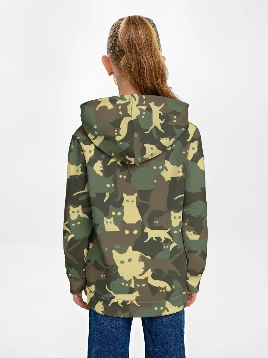 Детское худи / Кошачий камуфляж
