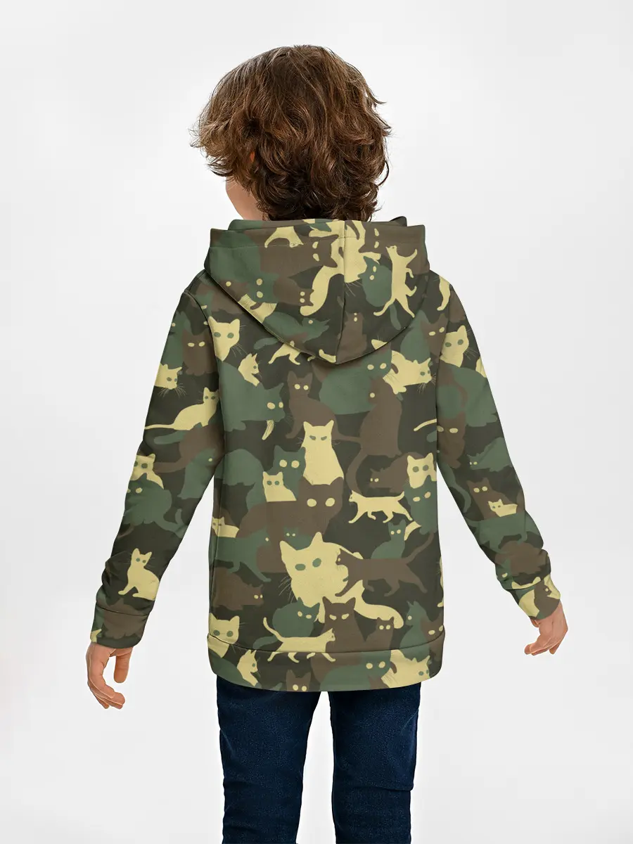 Детское худи / Кошачий камуфляж