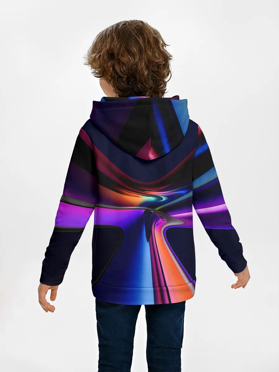 Детское худи / Красочные светящиеся линии
