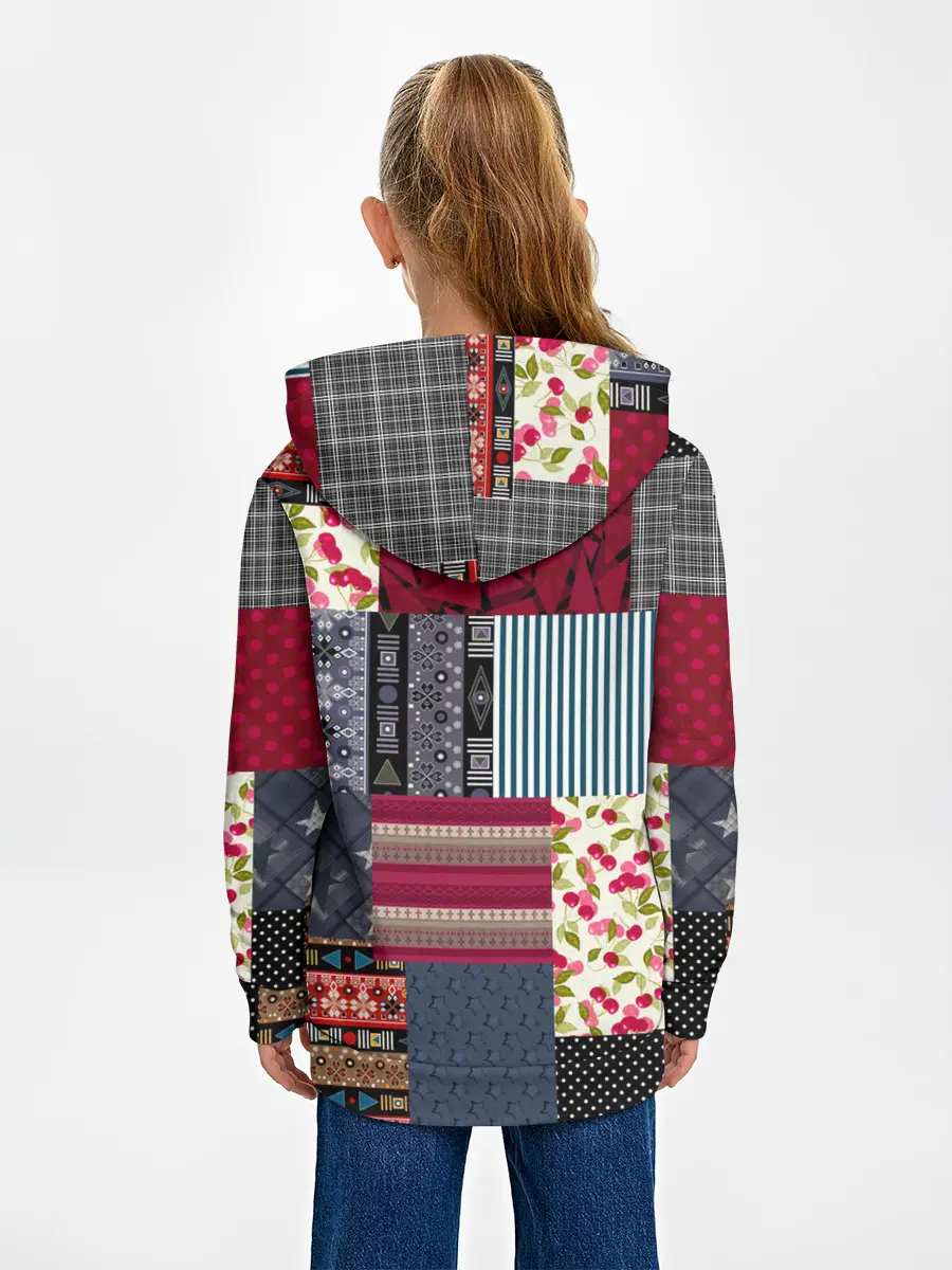 Детское худи / Деревенский стиль. Пэчворк.