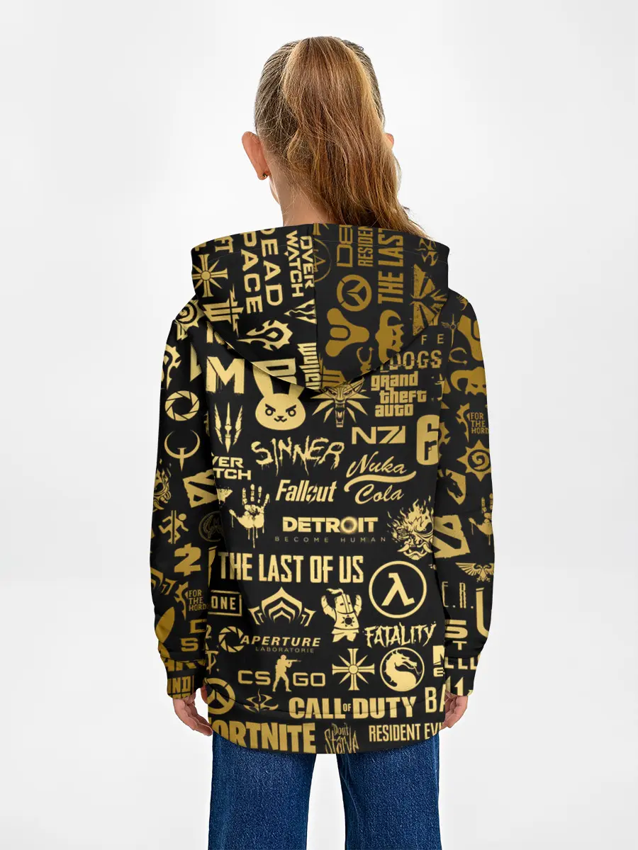 Детское худи / ЛОГОТИПЫ ИГР ЗОЛОТО | GOLDEN