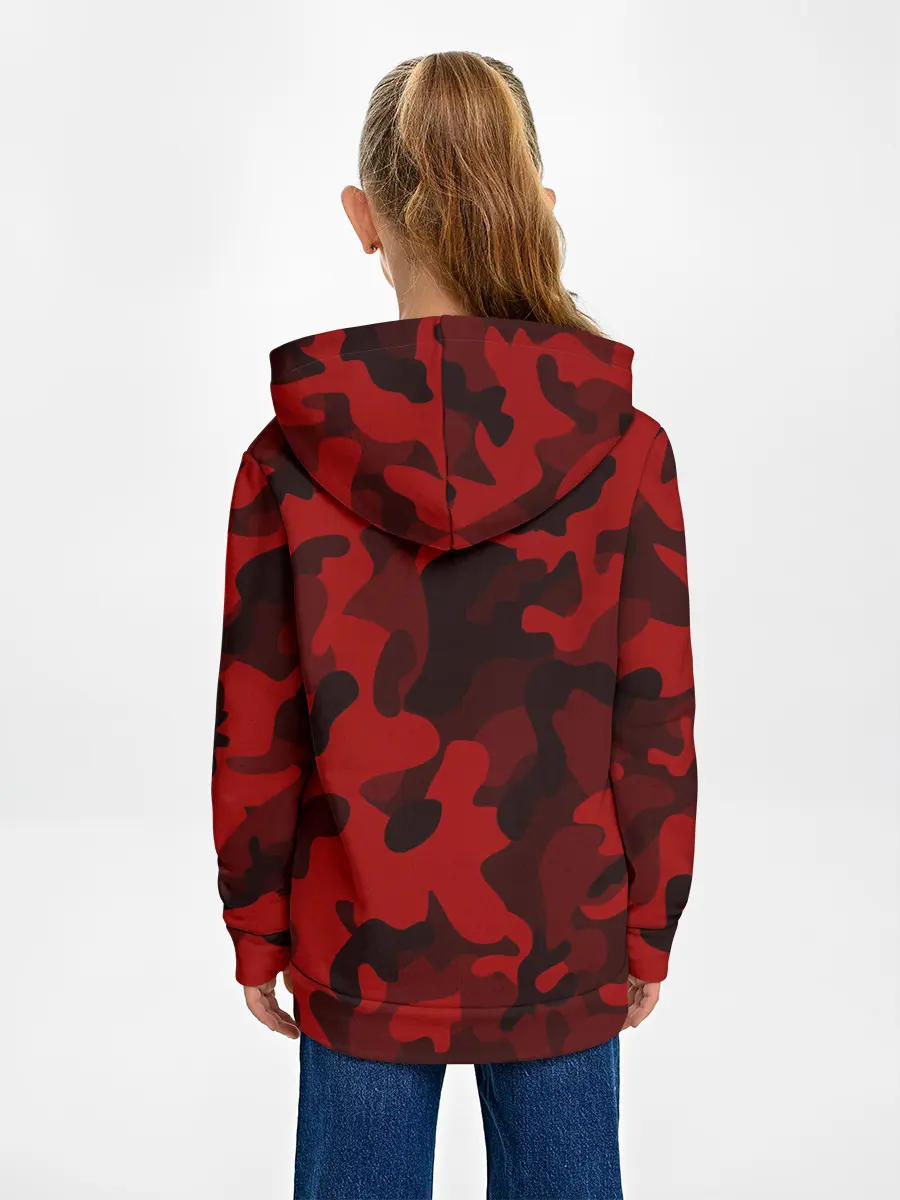 Детское худи / RED MILITARY | КРАСНЫЙ КАМУФЛЯЖ