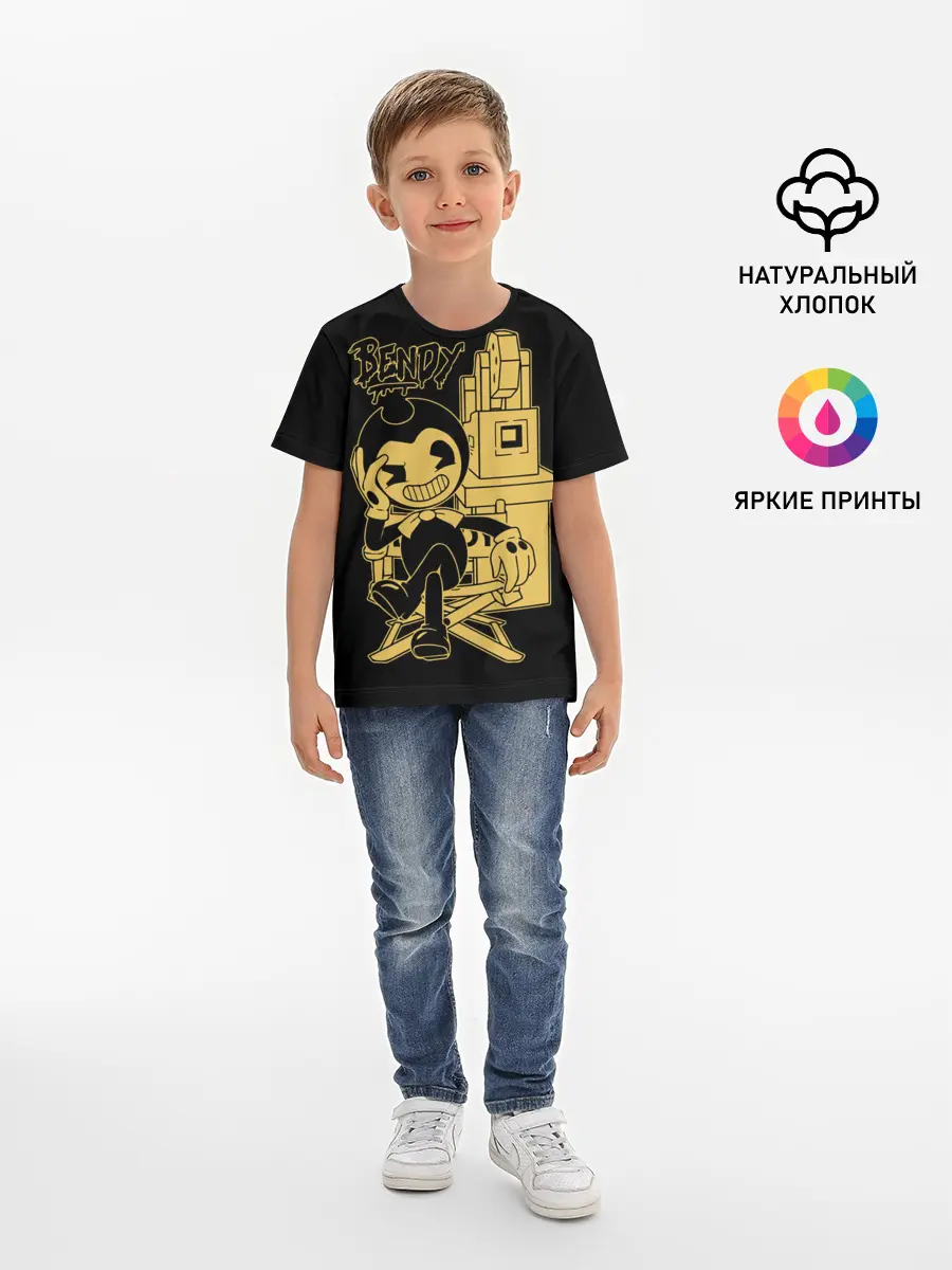 Детская базовая футболка / Bendy And The Ink Machine