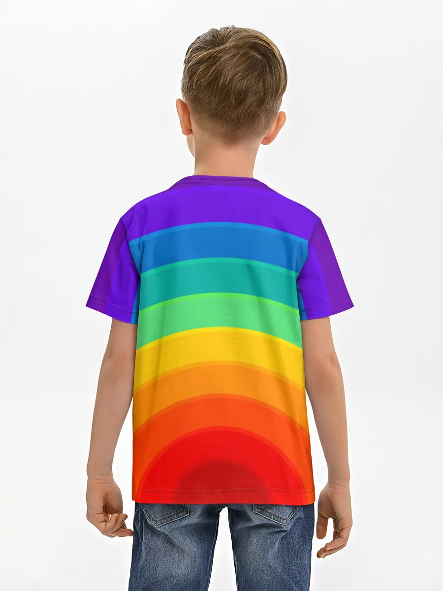 Детская базовая футболка / Круговая радуга