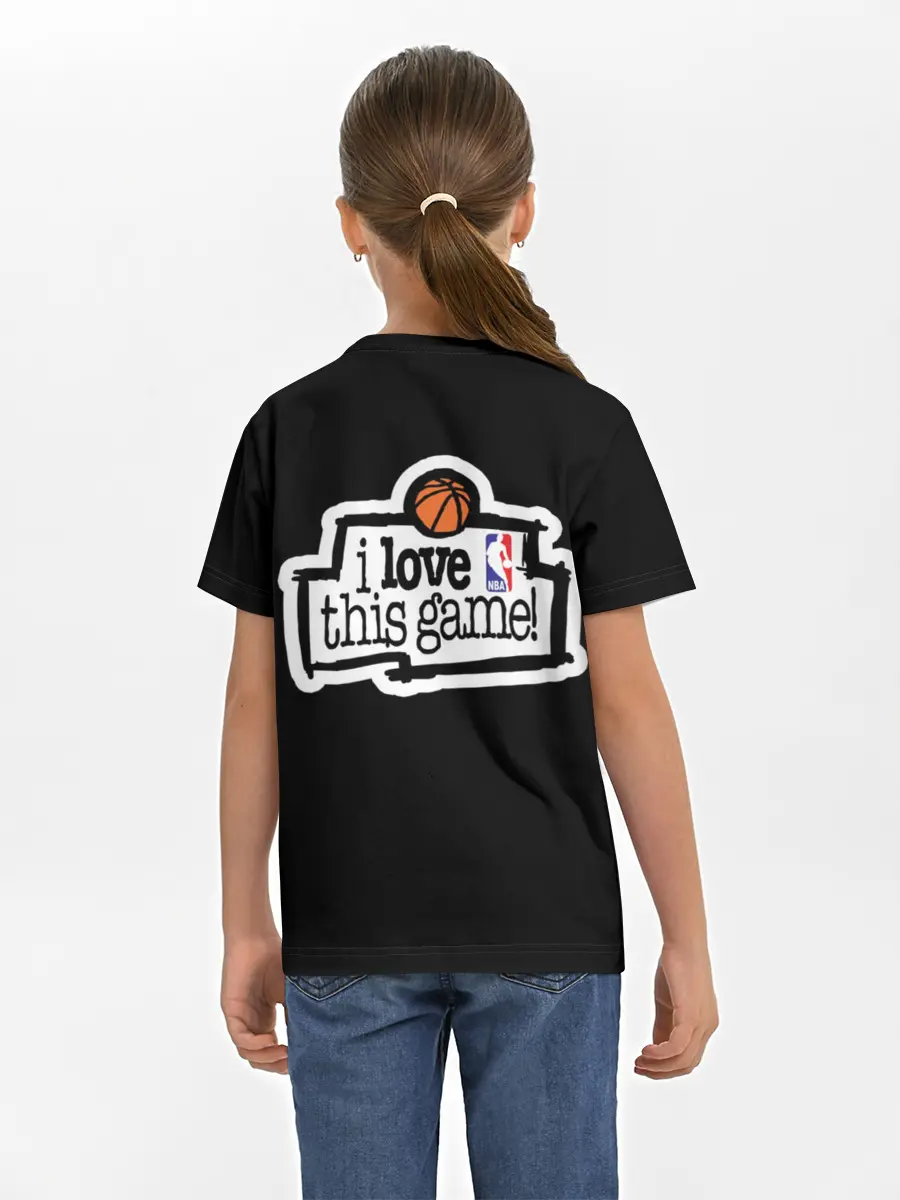 Детская базовая футболка / NBA. I love this game