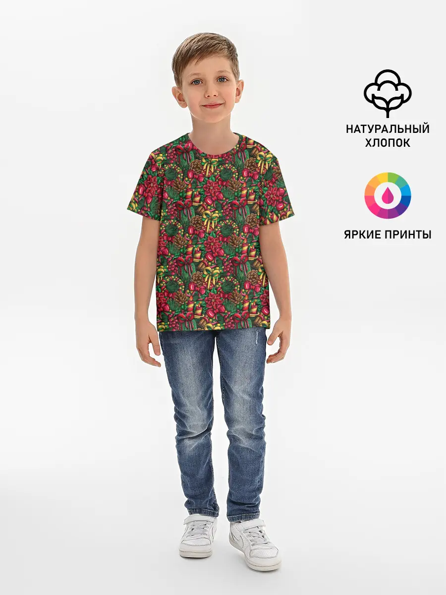 Детская базовая футболка / Merry Christmas