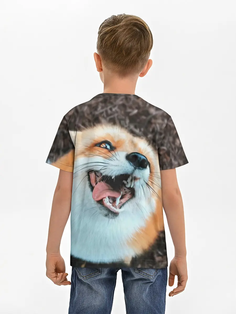 Детская базовая футболка / Довольная лиса