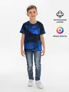 Детская базовая футболка / Blue abstraction collection