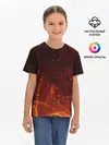 Детская базовая футболка / ПЛАМЯ 3D