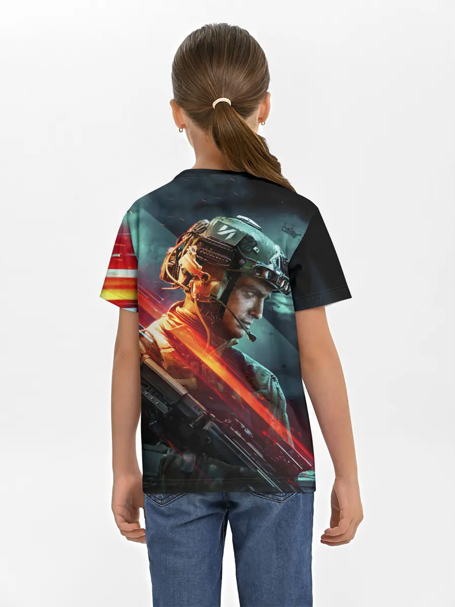 Детская базовая футболка / Battlefield 2042 game art